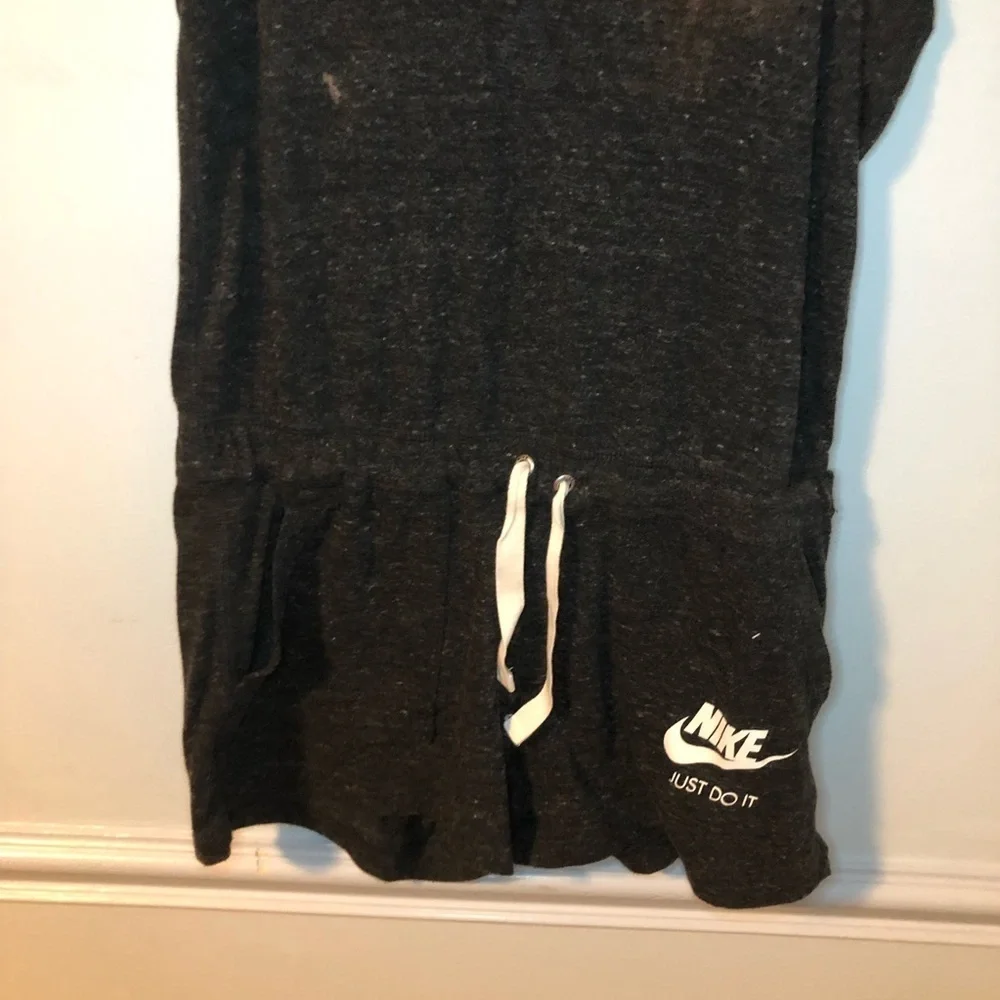 Nike “Just Do It” Dark Gray Sleeveless Romper Size XS